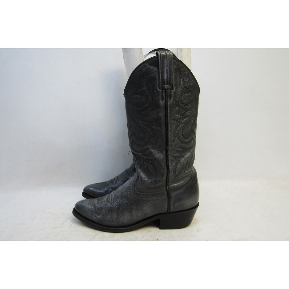 Ben Miller Womens Size 7 B Gray Leather Cowboy Western Boots